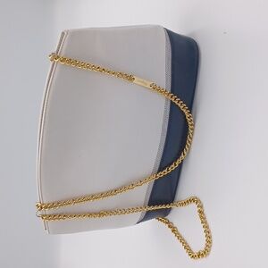 Vintage Salvatore Ferragano Leather Crossbody Bag with Gold Chain